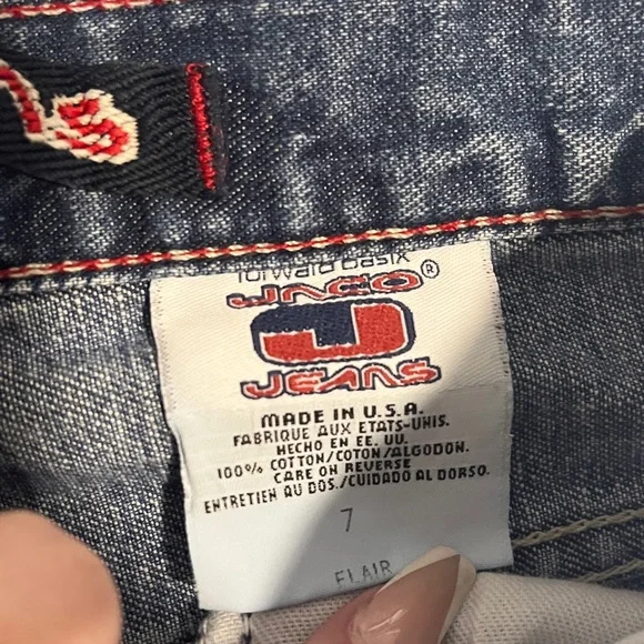 Vintage JNCO Jeans Flare Classic Blue Jeans sz 7